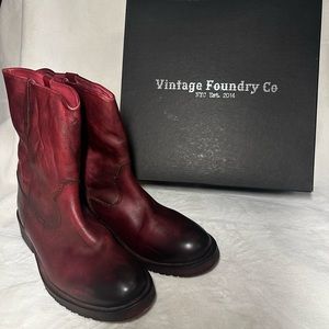 Vintage Foundry leather ombre boots.  New in box.  Size 8.5